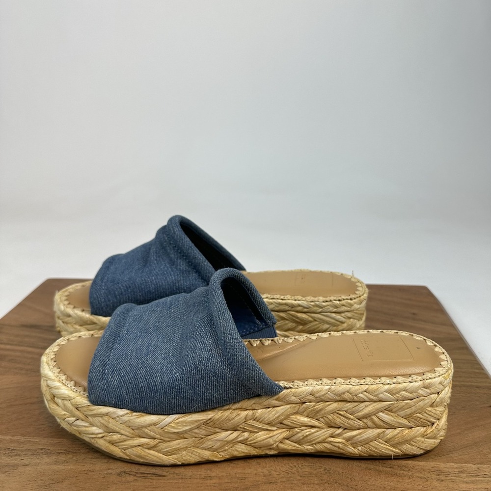 Womens Dolce Vita Chavi Blue Denim Platform Espadrille Slides Sandals Size 9 M - Picture 5 of 8